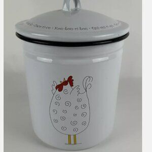 Dillards Rooster Tin Canister Storage Container A Doodle Do Farmhouse Country